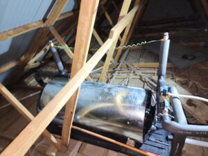 Inside Roof Geyser Installation MCR Plumbing
